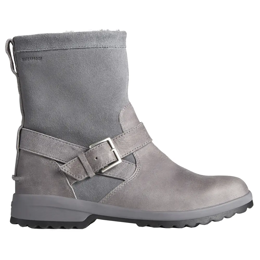 Sperry Womens Maritime Step In Round Toe Pull On Casual Boots Ankle Low Heel 1-2" - Grey