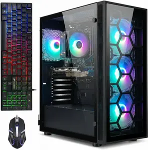 STGAubron Gaming PC Computer Desktop, Intel Core i7 up to 3.9G, GeForce RTX 2060 Super 8G, 32G Ram, 1TB SSD, WiFi 6, BT 5.0, RGB Fan x4, Windows 11 Home