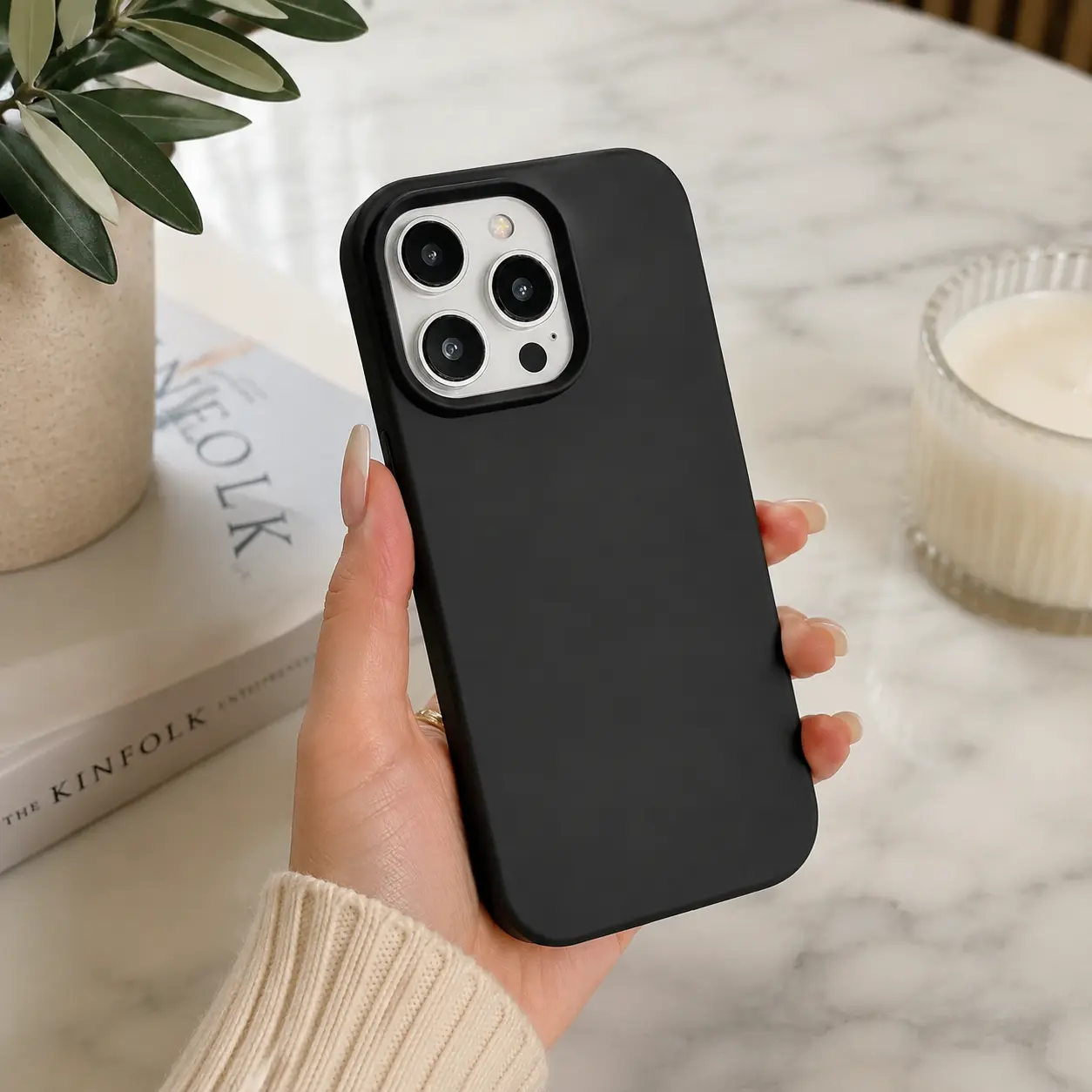 1PC Plain TPU Cellphone Case - Soft Skin-Safe, Durable, Military-Grade Shockproof, Camera Guard Casing for iPhone 17 Pro Max,16,15,14,13,12,11 Series (Fits iPhone Series)