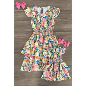 Mom & Me - Floral Watercolor Dress