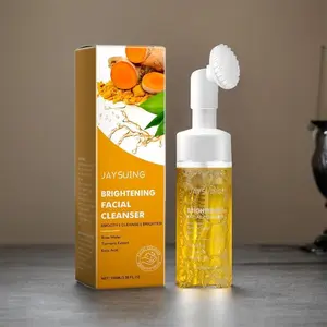 Turmeric Brightening Facial Cleanser, Gentle Cleansing Facial Cleanser, Turmeric Foaming Cleanser, Moisturizing Facial Cleansers for Women & Men, Turmeric Face Wash, Mild