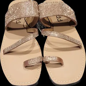 Mudd Women's Rhinestone Embellished Toe Loop Sandal. Summer Stylish Footwear Girl