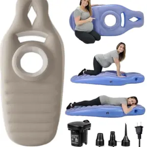 Assisted Sleep Bed for Pregnant Women - Inflatable O-Type Plush Thickened Mattress, Comfortable Pregnancy Support Pad, Maternity Supplies, 170x70x25cm, PVC Material, Fitted Design