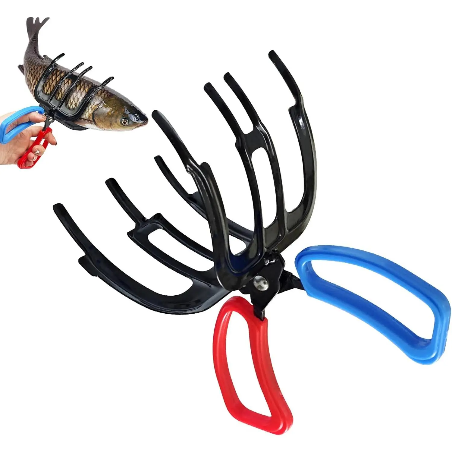 3 Claw Fish Gripper, 2026 Upgraded Metal Fishing Pliers Gripper, Multifuctional Fish Grippers for Fishing, Fish Grabber Tool for Most Freshwater Fish and Crab