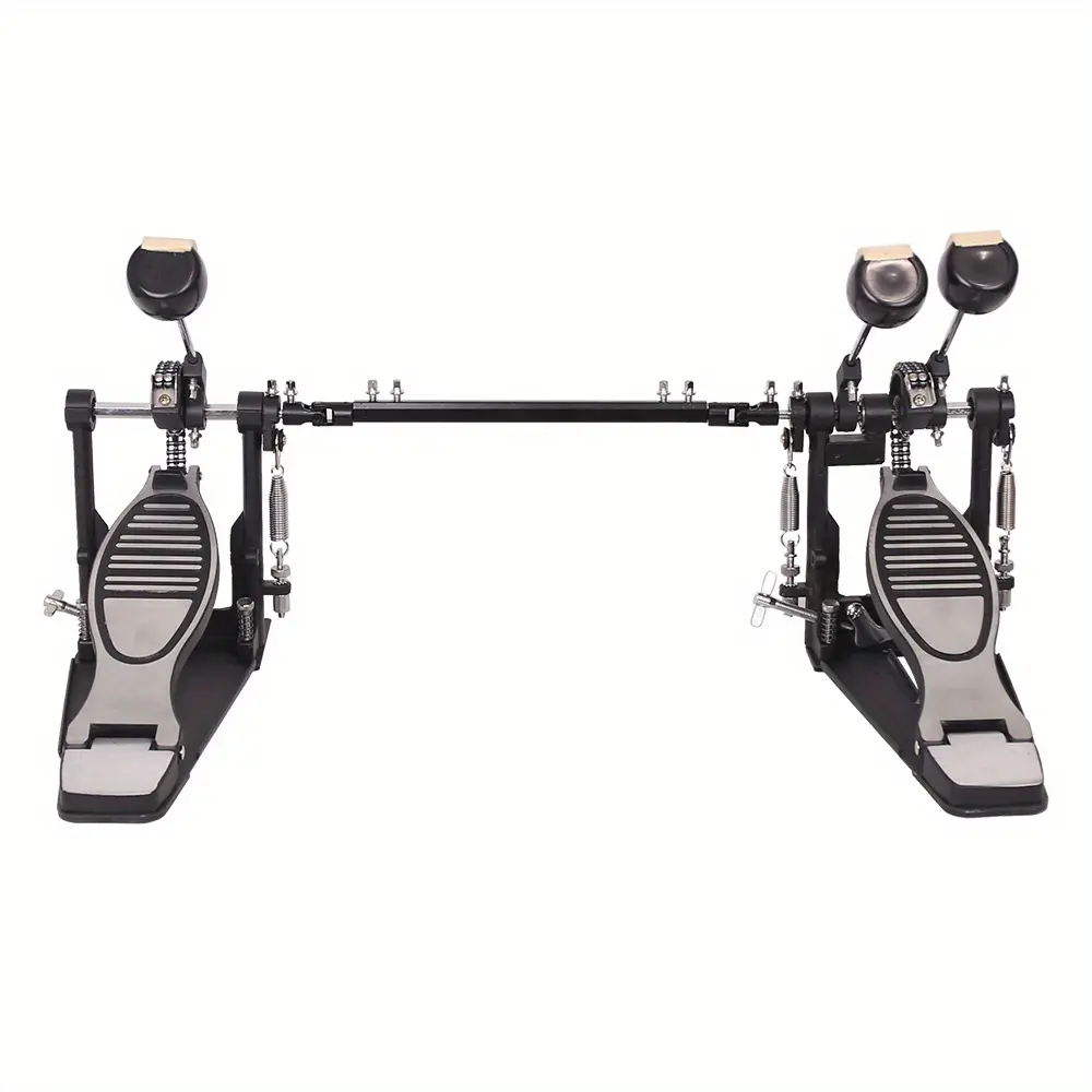 Professional Double Cam Drum Kick Pedal - Double Cam Pedal with Adjustable Beater Head, Toe & Beaters, Durable Percussion Instrument for Live Performances, Extends Service Life