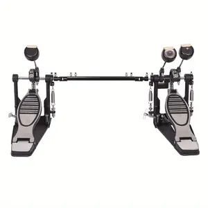 Professional Double Kick Bass Drum Pedal - Adjustable Beater Head, Adjustable Toe, Sturdy Percussion Instrument for Live Performances, Ideal for Drummers