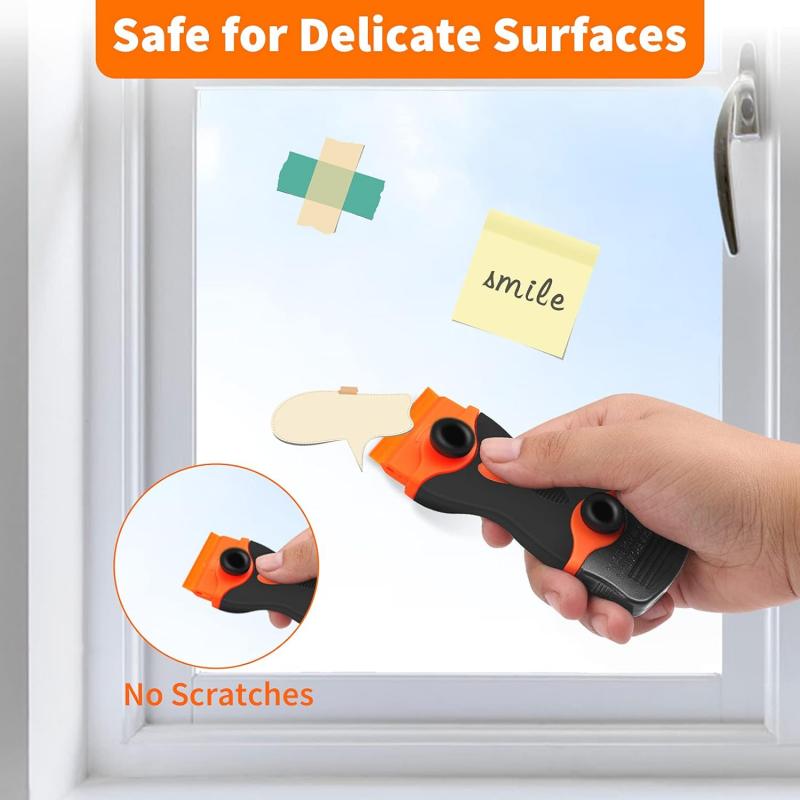 Razor Blade Scraper Tool(2Pcs),With Extra 10pcs PlasticBlades And 10pcs Metal Blades, 2-in-1 Scraper Tool CleaningRazor Scraper For Decals, Stickers, Labels, Caulk, Adhesive,Paint, Cooktop Razor Blade Scraper Tool(2Pcs),With Extra 10pcs PlasticBlades And 10pcs Metal Blades, 2-in-1 Scraper Tool CleaningRazor Scraper For Decals, Stickers, Labels, Caulk, Adhesive,Paint, Cooktop