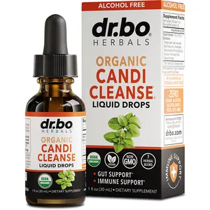 Dr. Bo Candida Cleanse Liquid Drops - Organic Gut and Colon Support Detox - Oregano, Aloe Vera, Black Walnut, Wormwood - 30 Servings