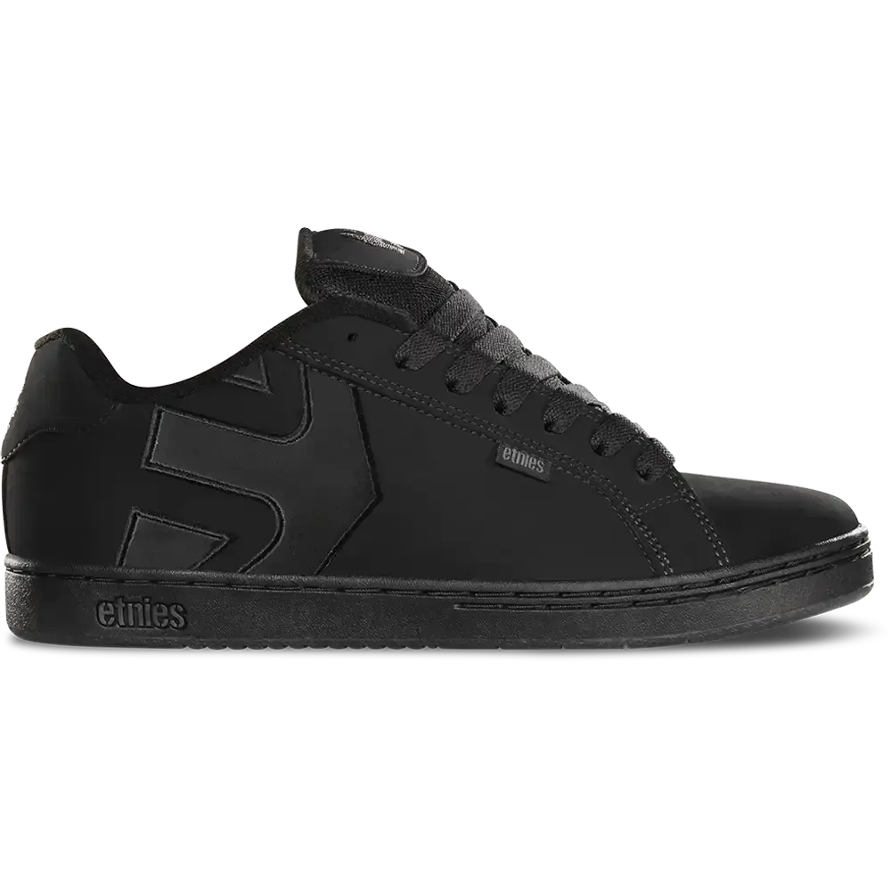 Etnies Fader Black Suede Round Toe Laces All Seasons Closed Trainer Running Shoes with Egg-Crate Midsole & 300 NBS Rubber Outsole