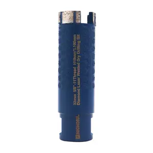 HIGHDRIL Diamond Core Drill Bit,Diameter 1-1/4 Inch with 5/8-11 Thread,Dry Hole Saw with Side Protection for Coring or Making Holes in Granite,Marble,Hard Stone