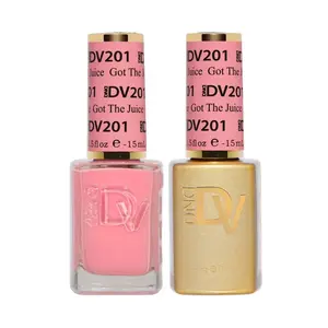 DND DIVA Collection from 201-290, UV/LED Gel Polish and Air Dry Nail Lacquer, Matching Chip-Free Polish Duo, 0.5 Fl Oz