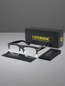 CATERSIDE One Pair With Packaging Minimalist Retro Square Optical Glasses TR90 Lightweight Frame Unisex Casual Versatile For Cycling Beach Party Street Decoration Minimalist Eyeglasses
