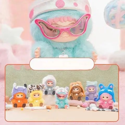 【Holiday Gift】WAKUKU Plush Blind Box Party Series Cute Mystery Toy for Bag/Purse Charm, Desk Decor & Gift! Collectible Keychain, Soft Vinyl Figure, TikTok Viral, Holiday & Holiday Haul Blind dolls toys for girls Blindbags#Summervibes, Back To School, Waku