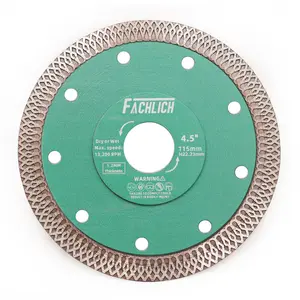 Super Thin Dry Wet Cutting Disc with X Teeth Turbo Mesh Rim,for Ceramic Tile Porcelain Granite Marbles