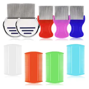 9 Pcs Lice Combs, Flea Combs, Hair Comb Double Sided Fine Tooth Combs, Removal Dandruff Comb with Metal Teeth, Stainless Steel Louse and Nit Comb for Head Lice Treatment