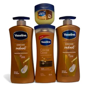 Vaseline Intensive Care Cocoa Radiant Serum in Lotion Two Pack 600mL, 400mL Cocoa Radiant & 100mL Cocoa Jelly