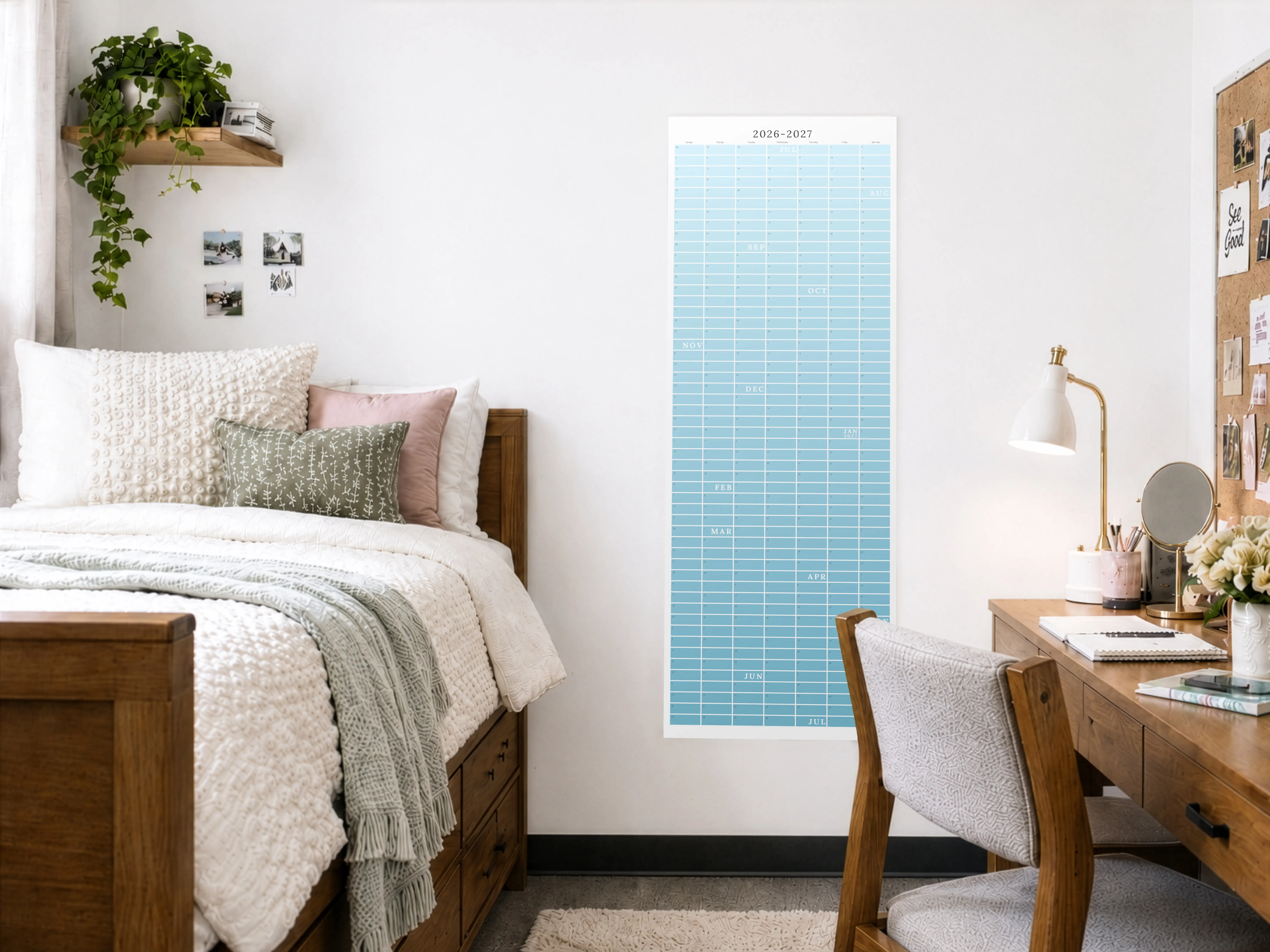 Continuous Academic Wall Calendar, Office Accessories, Graduation Gift for Transition From College to What’s Next