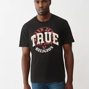 men true religion t shirt logo graphic tee cotton regular fit streetwear designer brand casual summer fashion crew neck premium quality urban style, true religion, True religion shirts for men