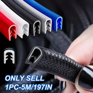 1Roll 5M Universal Car Door Edge Guard – Heavy-Duty, Anti-Collision Adhesive Trim, Car Door Trim Sticker for SUVs, Sedans, Hatchbacks, Sports Cars & Commercial Vehicles; Soundproof, Dustproof & Anti-Scratch Seal for Superior Door Protection