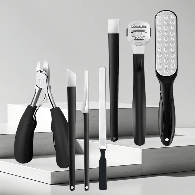 Ultimate Pedicure Set 7-in-1 Foot Care Kit with Nail Clippers Foot File Corn Plane & More for Salon-Quality Results and Easy Home Use Nail Care Tool Foot Care Product, Foot Callus Remover