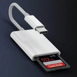 iPhone/IPad Micro SD Card Reader Converter - 1pc OTG to Micro SD Card Reader Viewer Adapter - Supports IOS 13 and ExFAT & FAT32 for iPhone 14/14 promax / 13/12 / Pro / 11 / X/XR/Max / 8, SD card reader is for iPhone/camera device, USB C Adapter