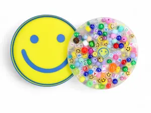 Happy Face Picky Party Pad - Satisfy Your Urge to Pick, Pop and Peel Stress-Free!  Picky Party Pad and Tray  Picky Pad Silicone Sensory Grippie Set