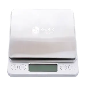 Yanosaku Digital Kitchen Scale, 5kg/11lb High Precision Food Scale, USB Rechargeable, Compact Baking Scale for Cooking, Tare Function, Stainless Steel Surface