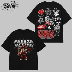 Vintage Fuerza Regida All Top Songs Album Graphic T-Shirt, Regional Mexican Music Band Merch Tee, Tatino Streetwear Fashion Shirt, Y2K Latino Concert Apparel, Premium Cotton Shirt, Gift for Fuerza Regida Fans and Corridos Music Lovers