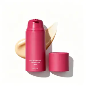 Color Changing Foundation，Skin Tone Adapting Liquid Foundation for Natura Finish, Lightweight Buildable Coverage, SPF 15Makeup for All Skin Types,1 FIOz(A) Concealer Cosmetic