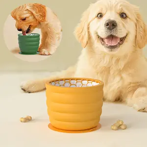 Pet Slow Feeder Bowl,1 Count Anti-choking & Anti-gulping Pet Feeding Bowl with Suction Cup Base, Dog & Cat Accessories for Indoor Outdoor Use