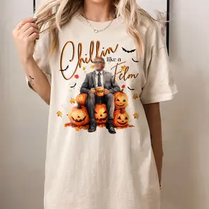 Chillin' Like A Felon Halloween Shirt, Funny Trummp Halloween Shirt, Trummp MAGA Shirt, Trummp Halloween Shirt