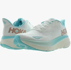 HOKA Clifton 9 Frost/ Rose Gold ( WMNS 8.5B) Brand New Replacement Box