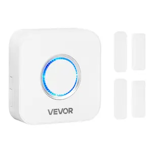 【Spotlight Day】VEVOR Door Chime, DC 12V, Wireless Door Open Contact Sensor Alarm Chime with 656 ft Range, 58 Chimes & 5 Adjustable Volume, Doors Ringer Alert for Business, Store, Home, Office When Entering