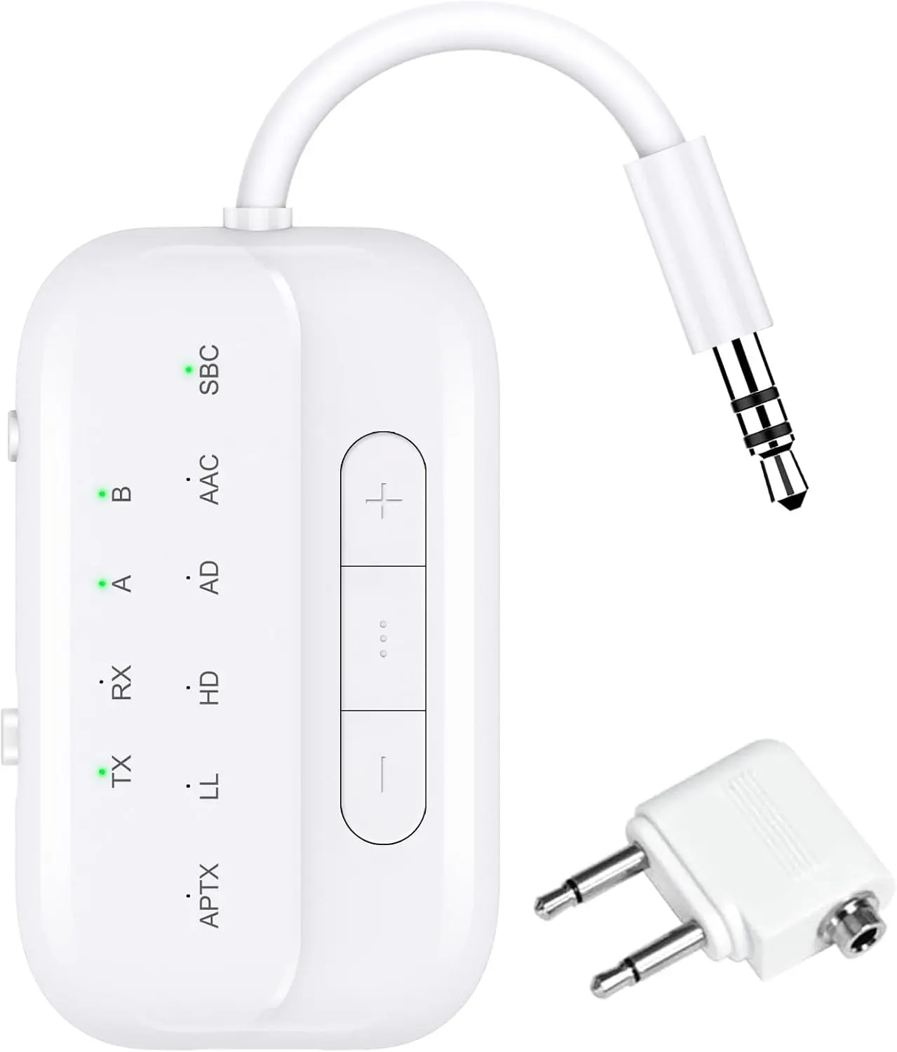 2026 Upgraded Pro Bluetooth 5.4 Transmitter Receiver,2-in-1 Airplane Wireless Adapter for Flight,TV,PC,Gym,Switch,Compatible with 2 AirPods/Headphones;Audio AUX Receiver for Car/Home Stereo