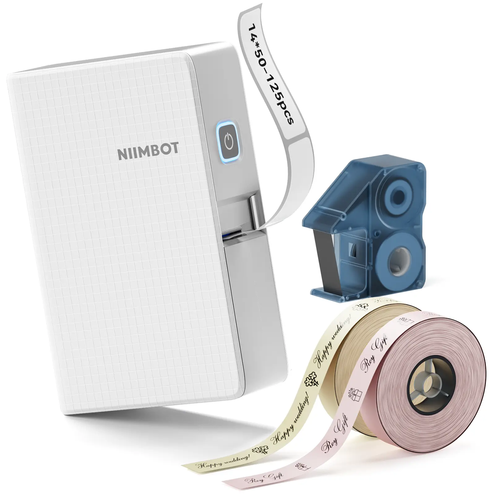 NIIMBOT N1 Wireless Thermal Transfer Label Printer - Portable Sticker Label Printer with Ink Ribbon, 1 Roll of Standard Ribbon, Bluetooth, Multiple Templates for Home Organization, Father's Day Gift, Wireless Label Printer