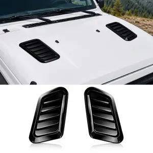 2PCS Car Hood Scoop Vent Covers, Universal Fit Car Styling Stickers for Decoration, Glossy Black, Easy DIY Installation, Sticker For Cars, Vehicle Exterior Decoration