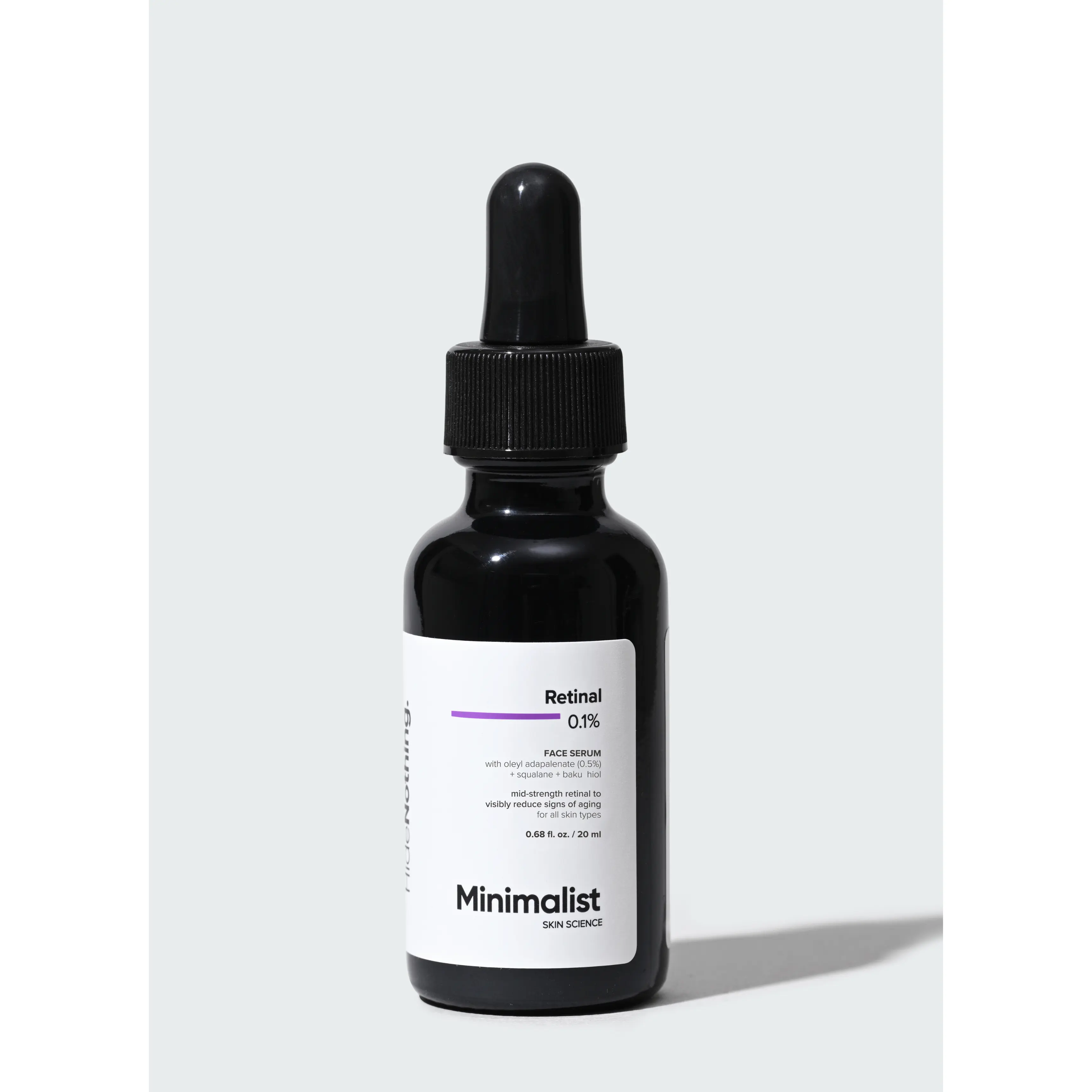 MINIMALIST Anti-Aging Serum with 0.1% Retinal & Bakuchiol, Gentle Face Treatment for Radiant Skin, Even Tone & Reduced Wrinkles, For All Skin Types, 20ml, Lightweight