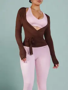 Pilates Core Wrap Top (Lush Brown) - FREE for orders $150+
