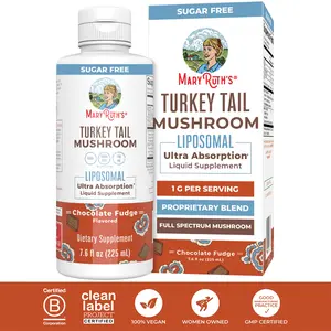 MaryRuth's Turkey Tail Mushroom Supplement - Ultra Absorption Liposomal - Full Spectrum Mushroom - 200mg Beta-Glucans Per Serving - 15 Servings