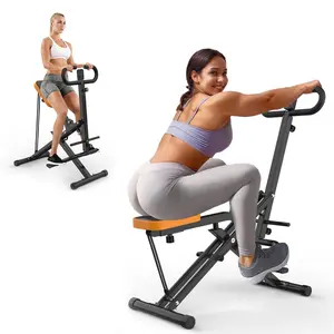 Squat Machine with 330 LB Max Weight Capacity for Home Gym, Squat Assist Trainer, Rowing Machine for Full Body Workout
