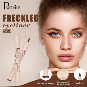Realistic Freckle Stamp With 5 Prongs For Natural Dot Placement,Waterproof Smudge-Proof & Long-Lasting,Quick Application Faux Freckle Pen For Creative Makeup Trends, Great For Photoshoots, Picnics, And Summer Dates,Makeup Cosmetic