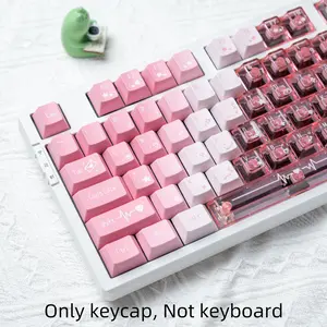 two-tone keycaps, PC translucent, cherry height, Dual-Color Keycaps, PBT+PC material, compatible with 6.25U space 61 68 75 84 87 98 99 100 104 108, Gaming Keyboard Keycap