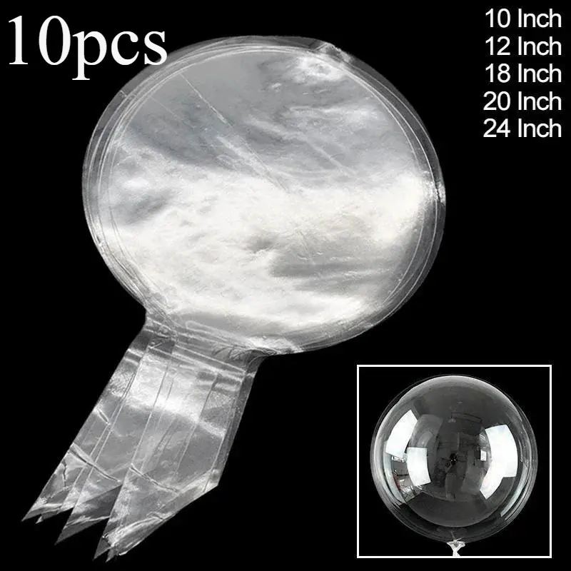10pcs Transparent Popo Bubble Balloon Transparent inflatable helium balloon bounce out blitz Wedding birthday party balloon decorations Party Balloons Decorations