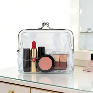 1pc/3pcs Clear Plastic Coin Purse Organizer Set with Lock – Keep Your Valuables Safe & Stylish Travel Essentials