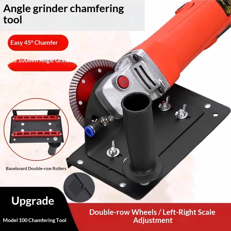 Black Stand-Mounted Angle Grinder, 45° Bevel Cut Tool, Tile Chamfering Edge-Beveling Device Black Stand-Mounted Angle Grinder, 45° Bevel Cut Tool, Tile Chamfering Edge-Beveling Device