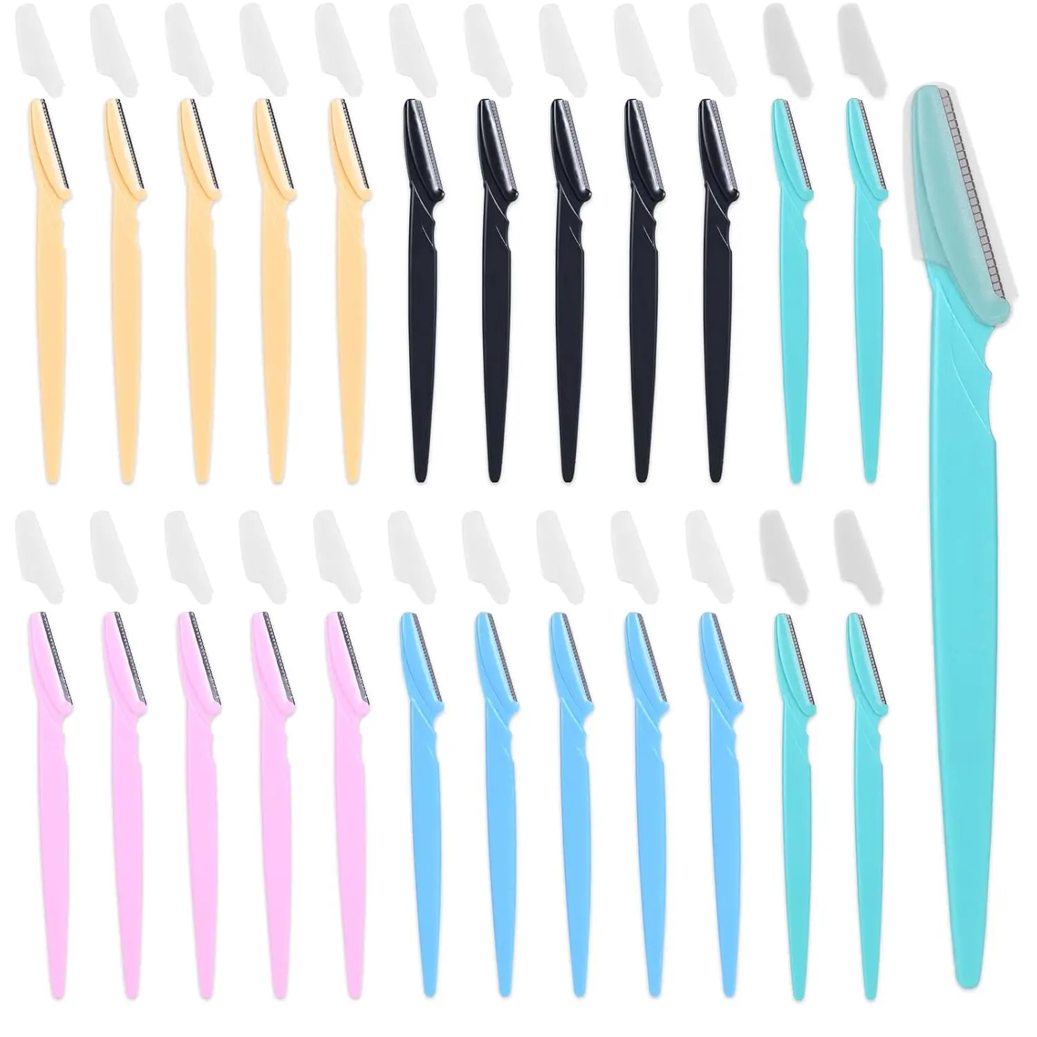 15 Pack Disposable Razors | Single Blade Shaving Razors for Men Women Facial Hair Removal Eyebrow Razors Stainless Steel Razor Non Slip Grip Travel Shaving Razors