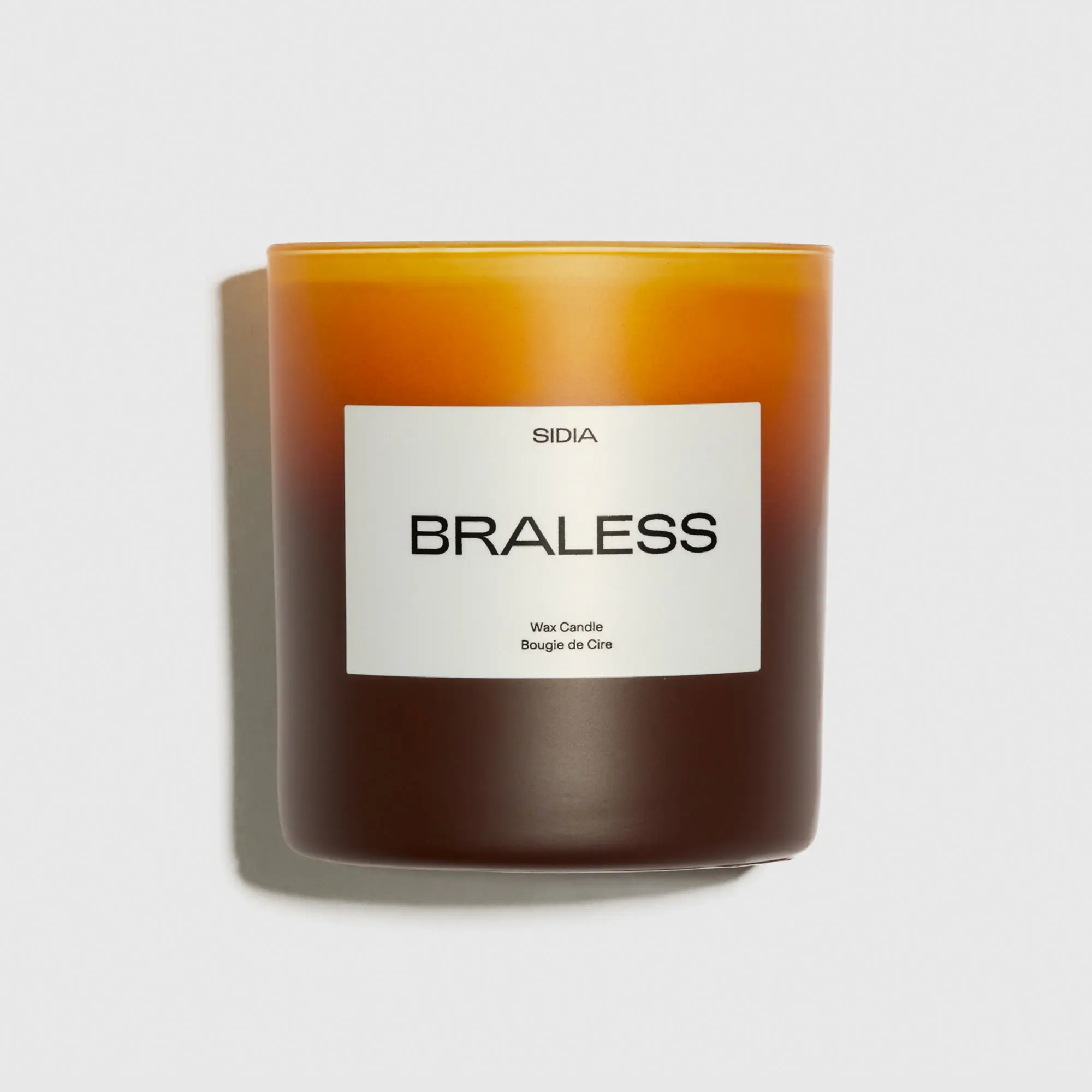 SIDIA: Braless Candle - Smoldering Spices & Warm Woodsy Notes - 8 oz - 50 Hour Burn Time - Vegan & Cruelty Free - Made in USA