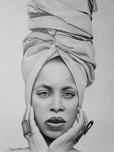 My Erykah - Portrait Drawing(print)