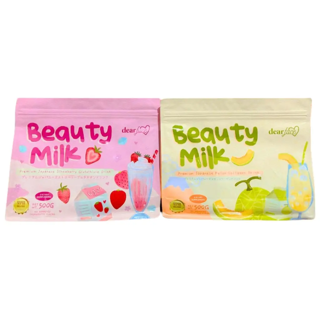Dear Face Supersized Beauty Milk Collagen Glutathione Drink Powder 500g - 1 pack Fitness Edible