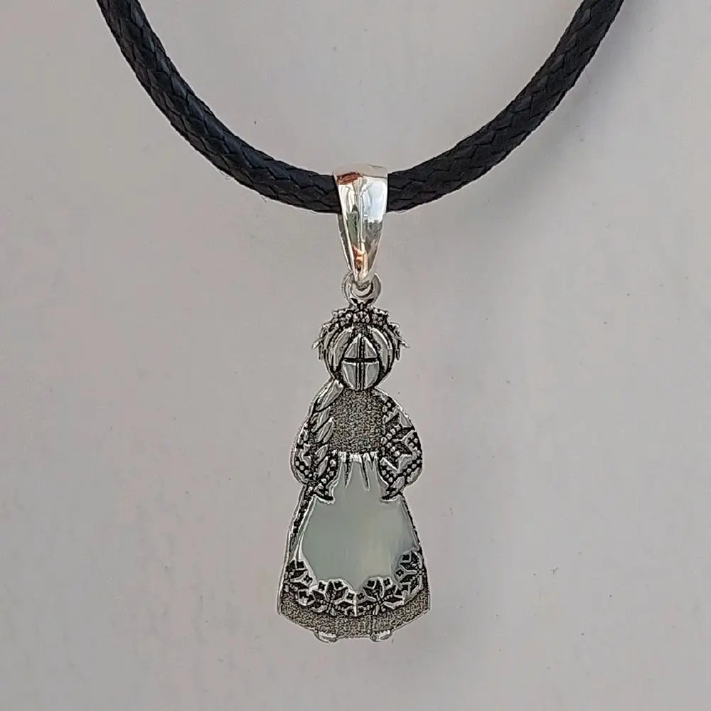 Motanka Necklace | 925 Sterling Silver Pendant | Cultural Protection Amulet Jewelry | Add to cart Buy now Handmade Gift | Ukrainian Folk Charm for Everyday Wear
